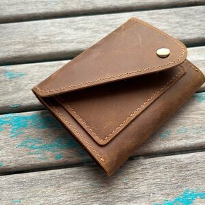 Leather Wallet - Hidden Message Wallet “I AM ENOUGH”- One of a Kind - NEW